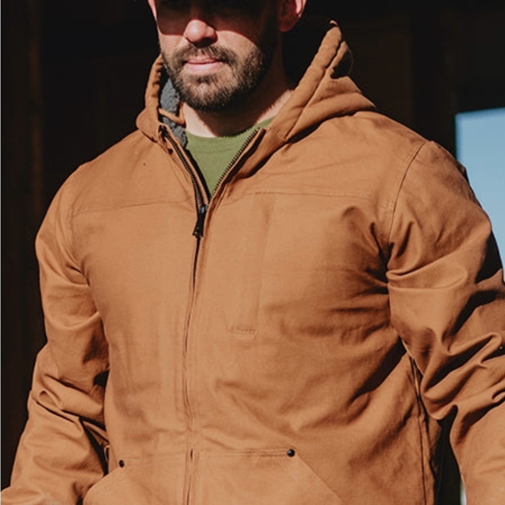 NWT Men's Caterpillar Hooded Sherpa Lined Jacket Size 2XL 🔥🔥 - Picture 3 of 4
